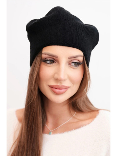 Дамска класическа вълнена шапка Kesi K420 черна