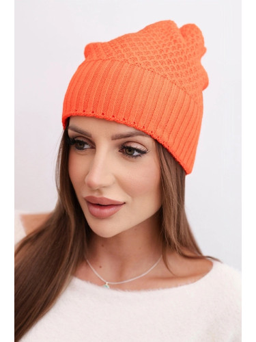 Дамска зимна вълнена шапка Kesi K426 оранжева
