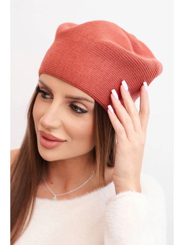 Дамска класическа обикновена вълнена шапка Kesi K420 червена