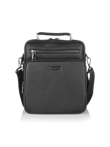 Мъжка черна кожена чанта SILVER FLAME SFH06