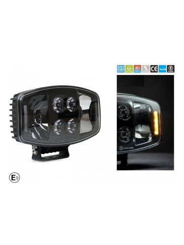 ЛЕД LED Високомощен диоден фар халоген лампа 247 см 12V - 24V бяло-жълто за камиони трактор земеделски машини и др  HAL264