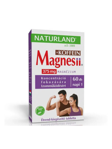 Магнезий (оксид) + кофеин 60 таблетки | Naturland