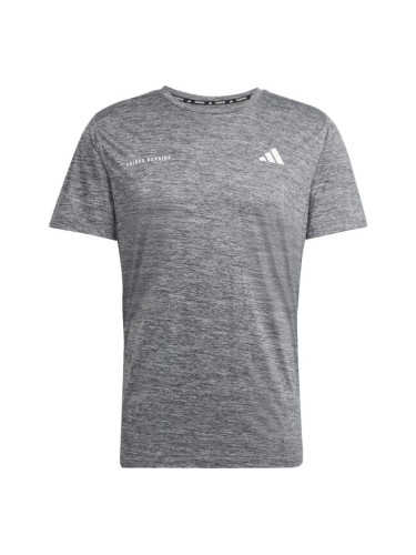 adidas OWN THE RUN MELANGE TEE M Мъжка спортна тениска, тъмносиво, размер
