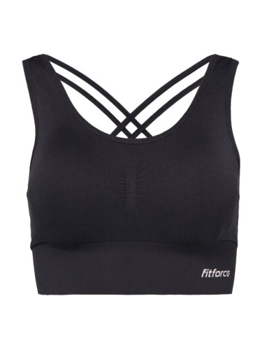 Fitforce YANKA Дамско спортно бюстие, черно, размер