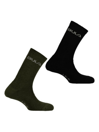 Bula Bula 2PK WOOL SOCK Мъжки чорапи, черно, размер 37-39