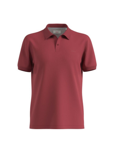 s.Oliver RL BIG SIZE POLO NOOS Мъжка тениска с яка, винен, размер