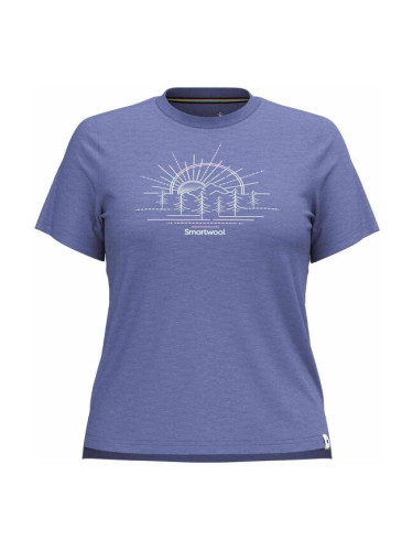 Smartwool MOUNTAIN SOL SHORT SLEEVE GRAPHIC TEE W Дамска тениска, синьо, размер