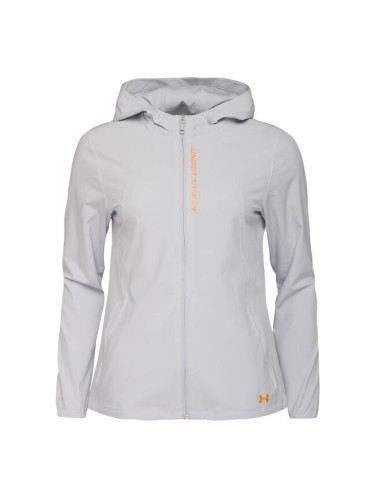 Under Armour OUTRUN THE STORM Дамско яке за бягане, сиво, размер L