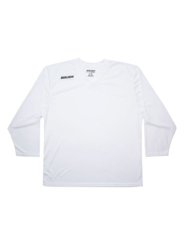 Bauer FLEX PRACTICE JERSEY YTH Детска фланелка за колоездене, бяло, размер