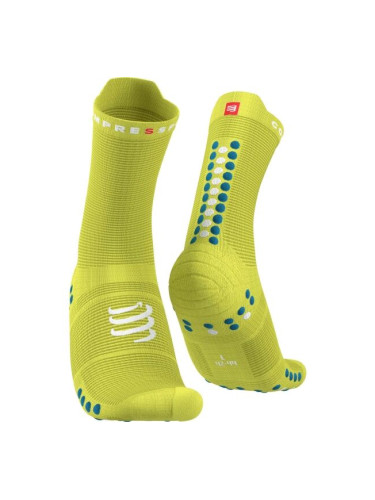 Compressport PRO RACING SOCK v4.0 RUN HIGH Чорапи за бягане, зелено, размер