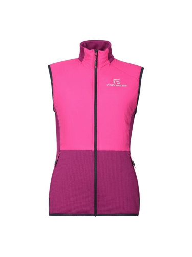 PROGRESS TARJA Дамска хибридна жилетка с мерино, розово, размер