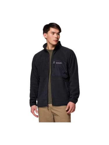 Columbia FAST TREK OVERLAY FULL ZIP Мъжки суитшърт от флийс, черно, размер