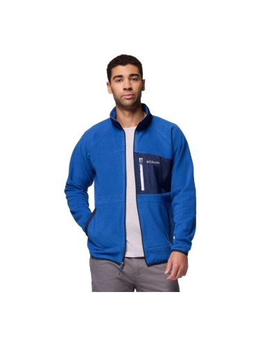 Columbia FAST TREK OVERLAY FULL ZIP Мъжки суитшърт от флийс, синьо, размер