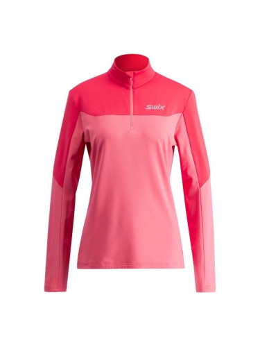 Swix INFINITY LIGHT HALF ZIP W Дамски функционален суитшърт, розово, размер