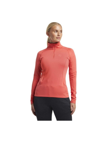 TENSON TXLITE HALF ZIP Дамски суитшърт, цвят сьомга, размер