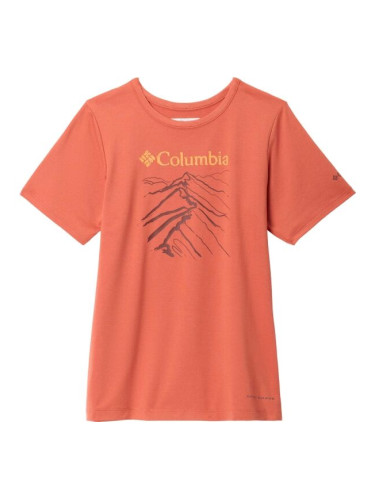Columbia TECH TRAIL SHORT SLEEVE GRAPHIC SHIRT Детска тениска, оранжево, размер