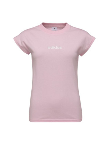 adidas ESSENTIALS LINEAR SINGLE Дамска тениска, розово, размер