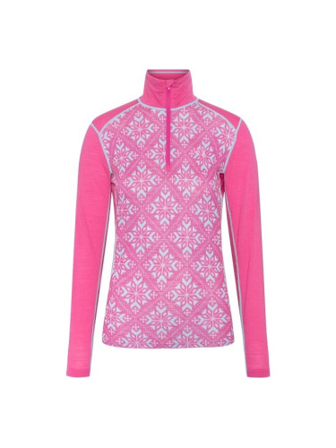 KARI TRAA ISELIN Дамска тениска от мериносова вълна, розово, размер