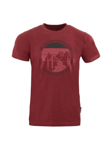 ALPINE PRO BREGAR Мъжка тениска, червено, размер