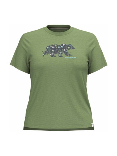 Smartwool OSA VEGA SHORT SLEEVE GRAPHIC TEE W Дамска тениска, зелено, размер