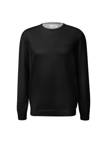 s.Oliver RL KNITTED PULLOVER NOOS Мъжки пуловер, черно, размер