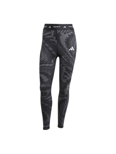 adidas TECHFIT PRINT 7/8 L Дамски спортен клин, тъмносиво, размер