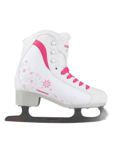 Crowned GLAMOUR JR Кънки за лед за момичета, бяло, размер