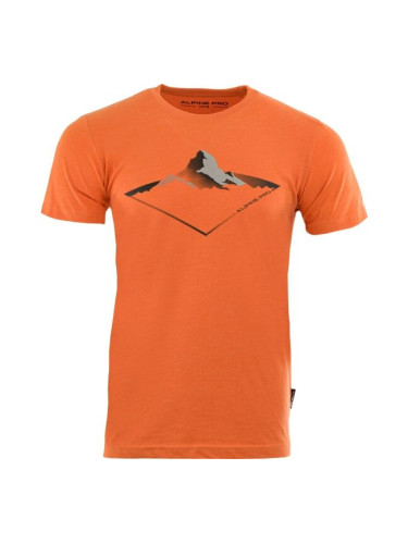 ALPINE PRO BREGAR Мъжка тениска, оранжево, размер