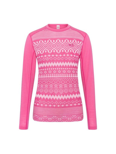 KARI TRAA LIVE Дамска тениска от мериносова вълна, розово, размер