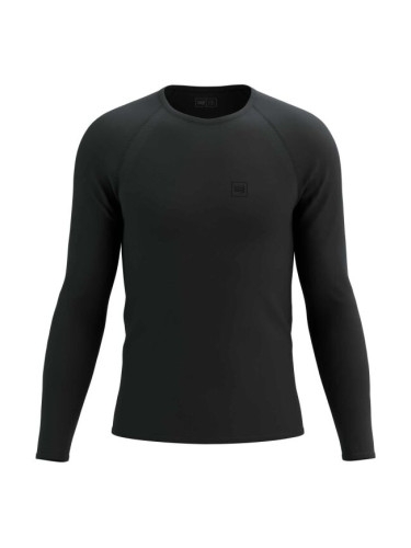 Compressport TRAINING TSHIRT LS Мъжка блуза за бягане, черно, размер