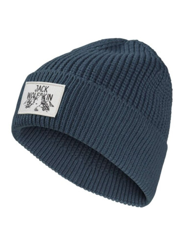 Jack Wolfskin BADGE BEANIE Зимна шапка, синьо, размер