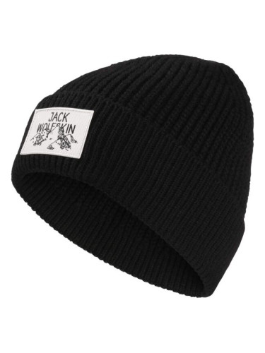 Jack Wolfskin BADGE BEANIE Зимна шапка, черно, размер