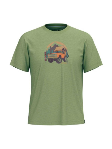Smartwool LONG WEEKEND SHORT SLEEVE GRAPHIC TEE Мъжка тениска, зелено, размер