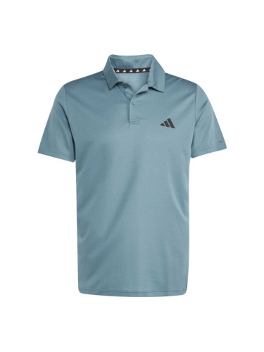 adidas TRAINING ESSENTIALS BASE POLO Мъжка тениска с якичка, светлосиньо, размер XXL