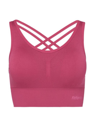 Fitforce YANKA Дамско спортно бюстие, винен, размер