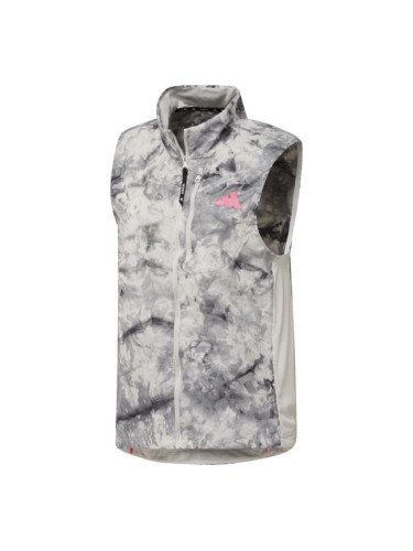 adidas OWN THE RUN TRAINING SPRAY DYE VEST W Дамско елече за бягане, сиво, размер