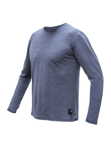 Sensor MERINO LITE Мъжка тениска с дълъг ръкав, синьо, размер