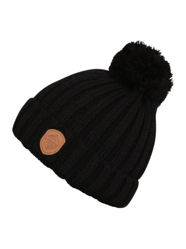 Lewro IZARO Плетена шапка за момчета, черно, размер 4-7Y