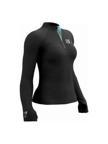 Compressport WINTER TRAIL POSTURAL LS TOP W Дамска блуза за бягане, черно, размер
