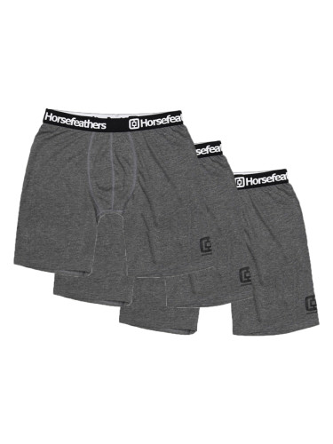 Horsefeathers DYNASTY LONG 3PACK BOXER SHORTS Мъжки боксерки, тъмносиво, размер
