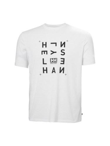 Helly Hansen SKOG GRAPHIC Мъжка тениска, бяло, размер