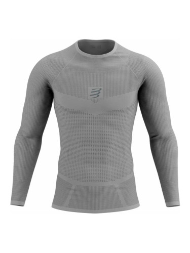 Compressport ON/OFF BASE LAYER LS TOP M Мъжка функционална тениска, сиво, размер