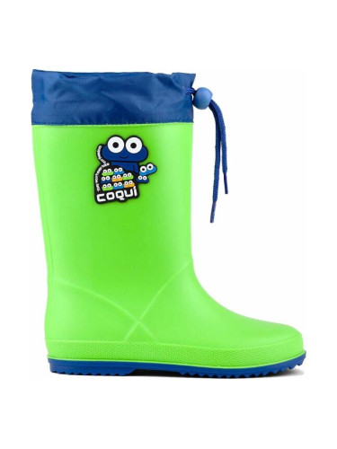 Coqui RAINY COLLAR Детски гумени ботуши, светло-зелено, размер