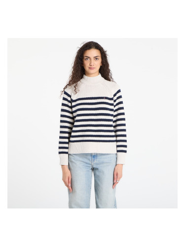 Пуловер Tommy Hilfiger Cotton Blend Mock-Neckk Ls Sweater Htr Oatmilk/ Dark Navy Eng Stp XS