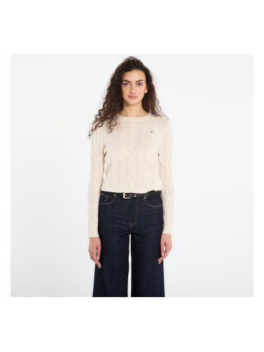 Пуловер Tommy Hilfiger Soft Wool Cable C-Neckk Ls Sweater Heather Oatmilk XS