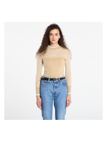 Пуловер GUESS Ls Mock Neck Aubrey 4G Sweater Beige L