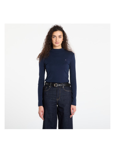 Тениска Tommy Hilfiger Slim Cody Mock-Neck Ls Dark Night Navy XS