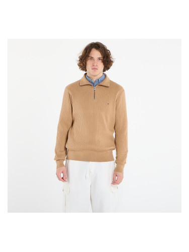 Пуловер Tommy Hilfiger Pima Cotton Cash Structure Zip Mock Timeless Camel M