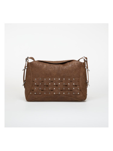Desigual Medium Studded Patch Handbag Brown Universal