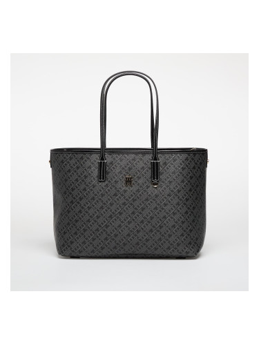 Tommy Hilfiger Th Monoplay Leather Tote Black Universal